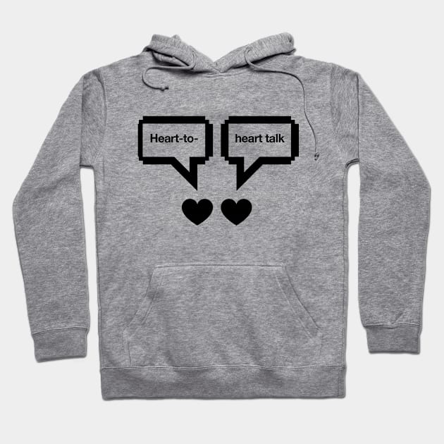 Heart-to-heart talk Hoodie by JBLAIS DESIGN 